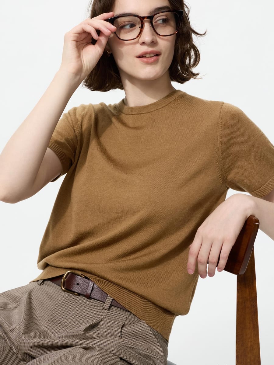 Boxy Merino Crew — alternate pose