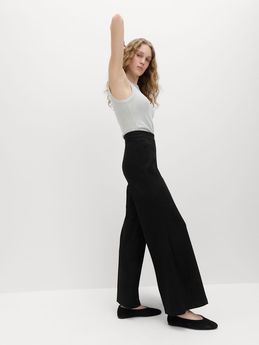 Wide-Leg Wool Trouser — alternate pose