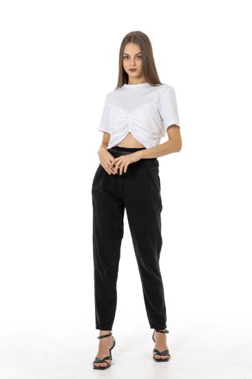 Picture of 070375 RUCHED CROPPED COTTON CORSET T- SHIRT