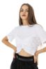 Picture of 070375 RUCHED CROPPED COTTON CORSET T- SHIRT