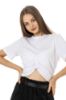 Picture of 070375 RUCHED CROPPED COTTON CORSET T- SHIRT