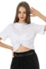 Picture of 070375 RUCHED CROPPED COTTON CORSET T- SHIRT