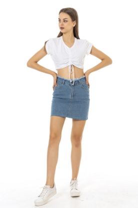 Picture of 270005 MINI JEAN SKIRT (KEEP IT COOL)
